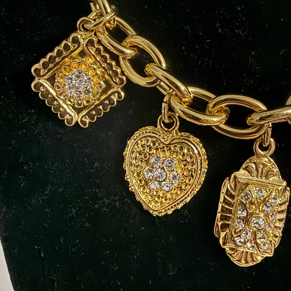 Ben-Amun 24kt gold charm necklace NEW